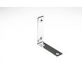 Mounting Bracket 5 Pieces Stainless Steel Silver Pack of 5 pieces